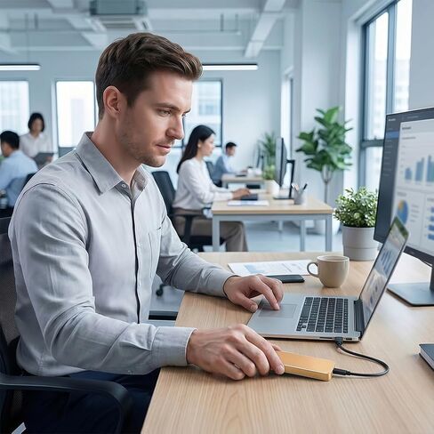 محرك أقراص الحالة الصلبة المحمول SSD المحمول، محرك أقراص الحالة الصلبة USB-C عالي السرعة (ذهبي) in Saudi Arabia