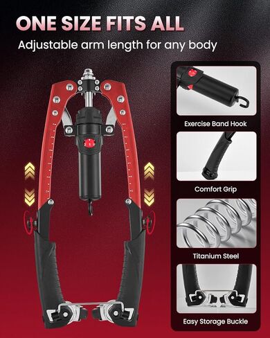 SAKER Twister Arm Trainer, Adjustable Hydraulic Home Gym Equipment for Strength Training, 22-440Lbs Chest Expander with Ab Roller Wheel, Workout Equipment for Men & Women, Arms Chest Core in Saudi Arabia