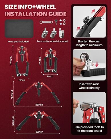 SAKER Twister Arm Trainer, Adjustable Hydraulic Home Gym Equipment for Strength Training, 22-440Lbs Chest Expander with Ab Roller Wheel, Workout Equipment for Men & Women, Arms Chest Core in Saudi Arabia