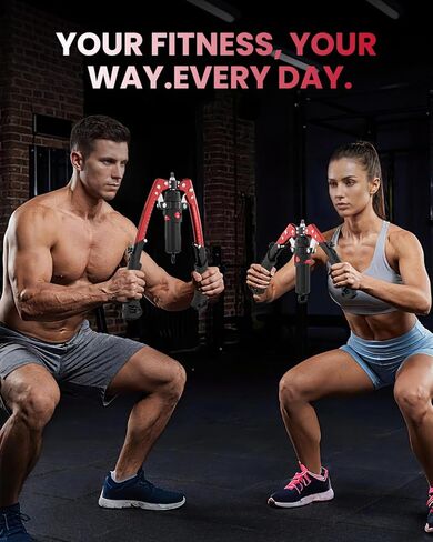 SAKER Twister Arm Trainer, Adjustable Hydraulic Home Gym Equipment for Strength Training, 22-440Lbs Chest Expander with Ab Roller Wheel, Workout Equipment for Men & Women, Arms Chest Core in Saudi Arabia