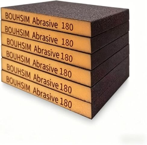 6 Pack 220 Grit Sanding Sponges,Washable and Reusable Handmade Sandpaper Block，Sanding Blocks for Wood, Drywall Sanding Block, Metal&Drywall Sanding,Sandpaper Blocks Pads in Saudi Arabia