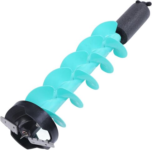 Focket Ice Auger for Ice Fishing, 28 Inch Length 6 Inch Diameter Nylon Electric with Centering Point Vane/Wing, Cordless Drill Auger with Drill Adapter for Fishing in Saudi Arabia