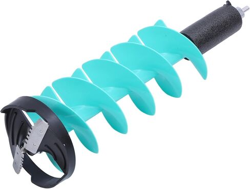 Focket Electric Ice Auger, 8 Inch Diameter 28 Inch Shaft Lightweight Nylon Ice Fishing Drill Auger, Cordless Drill with Centering Point Vane/Wing Adapter for Fishing in Saudi Arabia