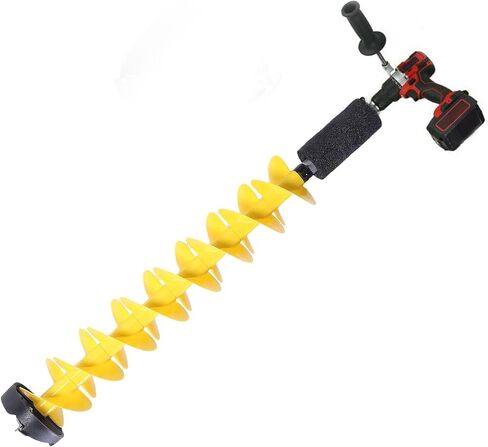 6in Ice Auger Drill Bit, Lightweight Flexible Cemented Carbide Bit, Spiral Ice Fishing Auger with Adapter for High Torsion Electric Drill, Ideal for Deep Water Areas in Saudi Arabia