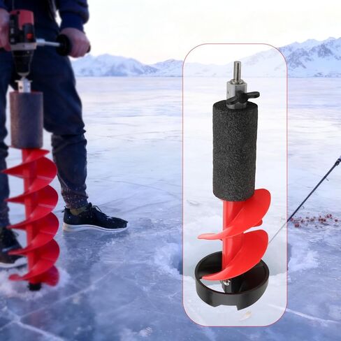 Ice Drill, Ice Auger, Tool, Fishing Accessory, Winter Equipment, Aluminum Alloy, Suitable for Winter Fishing, Fishing, Lake Fishing, Ri, 50cm in Saudi Arabia