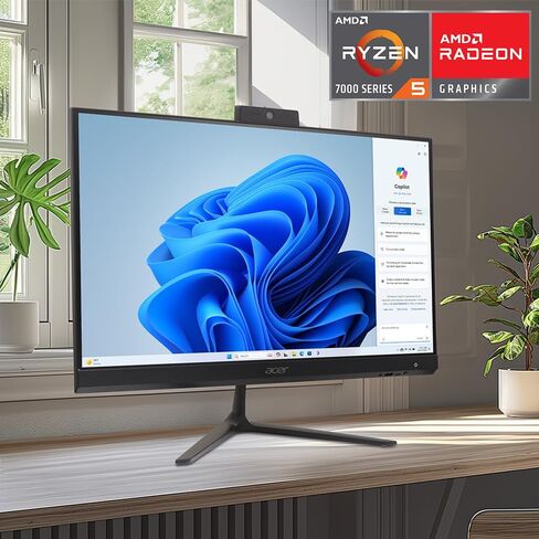 أيسر أسباير C27 AIO سطح المكتب | شاشة 27 بوصة عالية الدقة IPS 120 هرتز | AMD Ryzen 5 7430U | رسومات AMD Radeon | 16 جيجابايت DDR4 | 512 جيجابايت PCIe SSD | Wi-Fi 6E | لوحة مفاتيح وماوس USB | C27-2G-UR18 (متجدد) in Saudi Arabia
