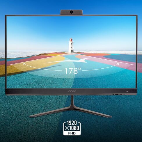أيسر أسباير C27 AIO سطح المكتب | شاشة 27 بوصة عالية الدقة IPS 120 هرتز | AMD Ryzen 5 7430U | رسومات AMD Radeon | 16 جيجابايت DDR4 | 512 جيجابايت PCIe SSD | Wi-Fi 6E | لوحة مفاتيح وماوس USB | C27-2G-UR18 (متجدد) in Saudi Arabia