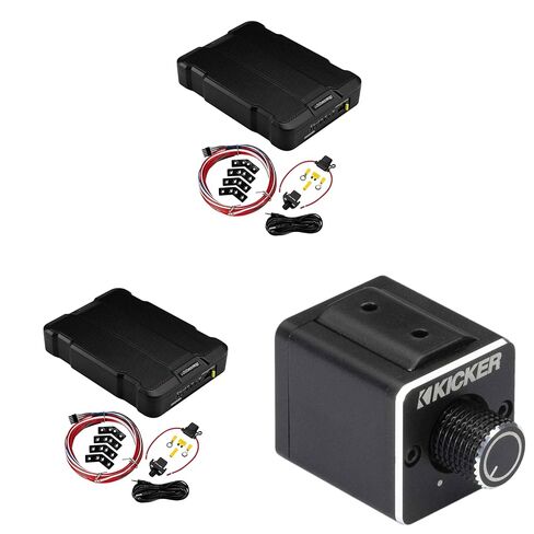 مضخم صوت مدمج من كيكر (2) 51HS12 Hideaway، 12 بوصة و51DBRC Dual Amp Bass Remote Bundle in Saudi Arabia