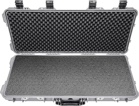 Eylar 38" Hard Roller Rifle Case (Gray) w/Retro Controller UV Print and RAGAR 35.75" Foam Insert, Waterproof, Shockproof Meets TSA Requirements in Saudi Arabia