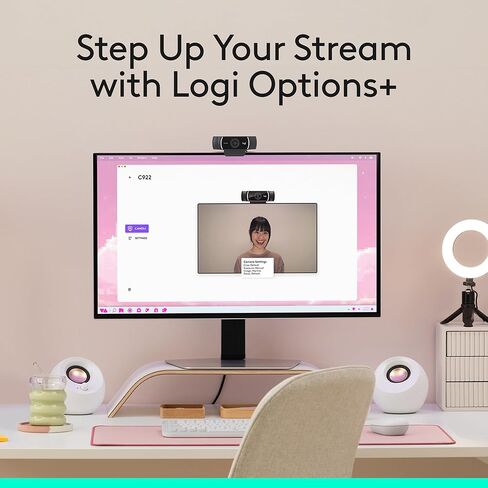 Logitech C922x HD Pro PC Webcam, Full HD 1080p/30fps or 720p/60fps Video,HD Light Correction,Works with Microsoft Teams,Google Meet,Nintendo Switch 2’s New GameChat Mode,Mac/Tablet- Black, Pack of 10 in Saudi Arabia