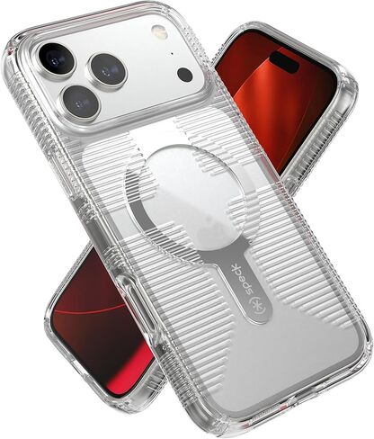 Speck GEMSHELL Grip +MS Case for iPhone 17 Pro Max - Clear/Clear | Slim Protective Grip | Drop Protection | MagSafe Compatible in Saudi Arabia