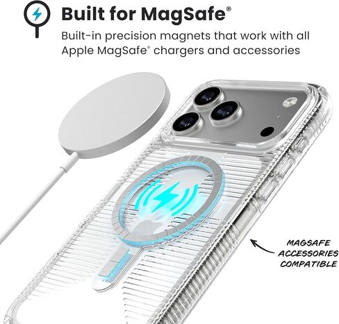 Speck GEMSHELL Grip +MS Case for iPhone 17 Pro Max - Clear/Clear | Slim Protective Grip | Drop Protection | MagSafe Compatible in Saudi Arabia