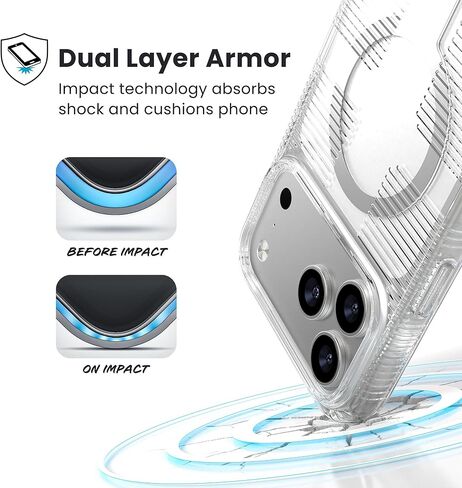 Speck GEMSHELL Grip +MS Case for iPhone 17 Pro Max - Clear/Clear | Slim Protective Grip | Drop Protection | MagSafe Compatible in Saudi Arabia