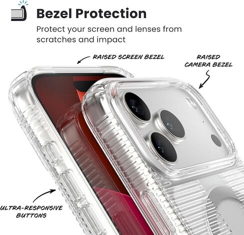 Speck GEMSHELL Grip +MS Case for iPhone 17 Pro Max - Clear/Clear | Slim Protective Grip | Drop Protection | MagSafe Compatible in Saudi Arabia