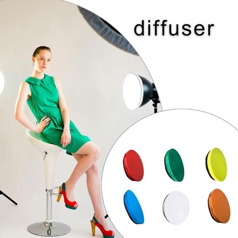 6 Color Flashing Standard Covers Soft Light Cloth Cloth 18cm Diffuser Protective Photography Diffuser in Saudi Arabia