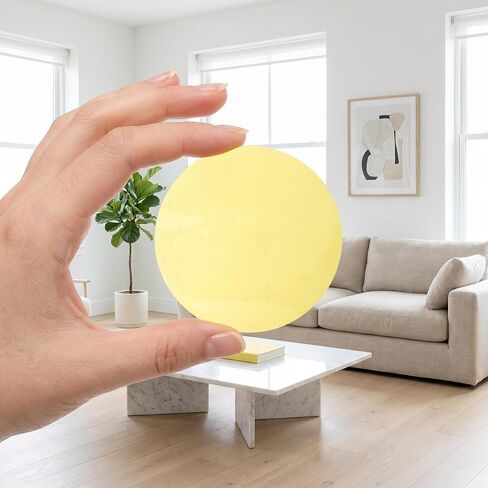 OUNONA 15pcs Self-Adhesive Light Diffuser Film for Recessed Lights, Soft Amber Color Gel Sheets for Ambient LED Lighting, Dimming Compatible Lighting Covers for Home Decor in Saudi Arabia