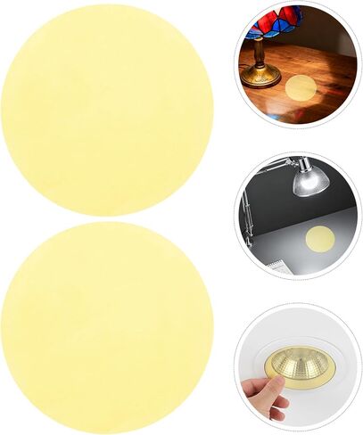 OUNONA 15pcs Self-Adhesive Light Diffuser Film for Recessed Lights, Soft Amber Color Gel Sheets for Ambient LED Lighting, Dimming Compatible Lighting Covers for Home Decor in Saudi Arabia
