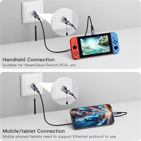 محول Sunshot USB C إلى RJ45 Gigabit Ethernet، محول جيجابت محمول بسرعة 1 جيجابت في الثانية إلى Type-C أنثى إلى RJ45 ذكر، متوافق مع MacBook Pro/Air، iPhone 16 Pro/Max، iPad Pro، XPS. in Kuwait