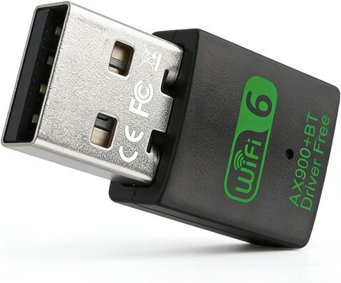 محول USB WiFi 6 للكمبيوتر المحمول أو الكمبيوتر المكتبي، نطاق مزدوج 900 ميجابت في الثانية 2.4/5 جيجا هرتز مع BT 5.4، Windows 11/10 بدون سائق، إعادة توصيل 7 أجهزة بلوتوث في وقت واحد، توصيل وتشغيل صغير الحجم in Kuwait