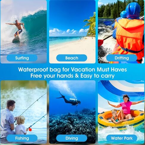 6PCS Universal Waterproof Phone Pouch IPX8 with Lanyard Clear Underwater Dry Bag Case for iPhone Beach Pool Travel in Saudi Arabia