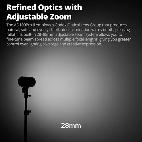 Godox AD100 Pro II AD100Pro II فلاش ستروب خارجي، 100 واط Godox Flash 2.4G TTL 1/8000s HSS، مع بطارية ليثيوم 2850 مللي أمبير، 10 مستويات سطوع، 490 بوبس كامل الطاقة، إعادة تدوير 0.01 ~ 1.5 ثانية in Saudi Arabia