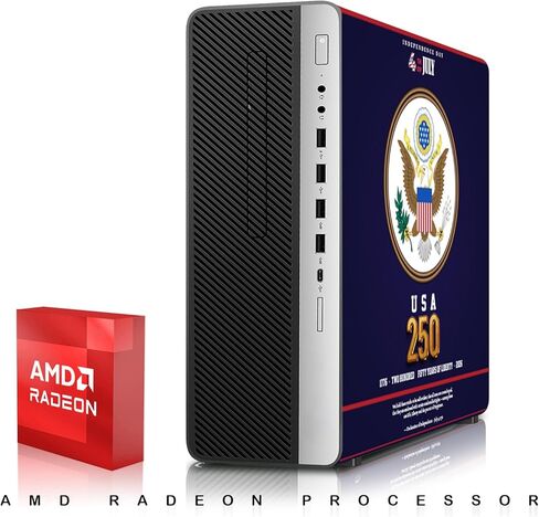 HP EliteDesk Liberty 250 Edition Gaming Desktop Computer PC, AMD, 16GB RAM, 256GB SSD OS+2x500GB HDD, 27" Curve Monitor, GT 1030 Graphics, RGB Keyboard/Mouse/Headphones, Win 11 Pro(Renewed) in Saudi Arabia