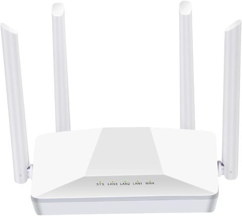 WiFi Rounter, 4 Ports, 2.4G&5G, 1200M White in Saudi Arabia