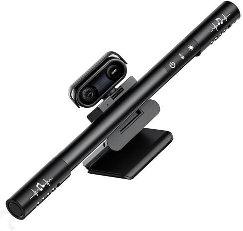 4K Webcam with Ring Light & Microphone, 4K Ultra HD Streaming Camera, Built-in Dual Noise-Canceling Mics, Auto Light Correction, for Zoom/Skype/Teams/YouTube/Twitch, Plug & Play, for PC in Saudi Arabia