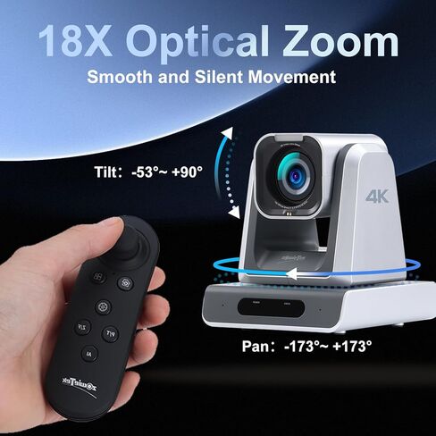 zowietek 4K ZowiePTZ 18X Webcam & UVC to NDI Converter Combo، PoE، بطاقة Micro SD مدعومة، سلسلة تحويل الفيديو المتوافقة وكاميرات الويب UVC الأخرى لملحقات البث، مجموعة منشئ المحتوى in Kuwait