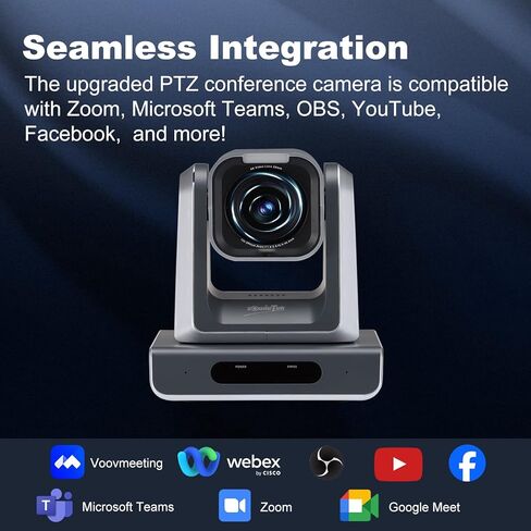 zowietek 4K ZowiePTZ 18X Webcam & UVC to NDI Converter Combo، PoE، بطاقة Micro SD مدعومة، سلسلة تحويل الفيديو المتوافقة وكاميرات الويب UVC الأخرى لملحقات البث، مجموعة منشئ المحتوى in Kuwait