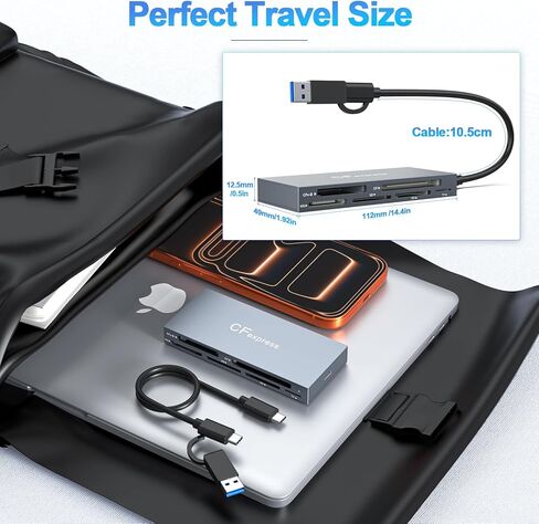 قارئ بطاقات CFexpress من النوع B 8 في 1، محول قارئ CF Express متعدد بسرعة 10 جيجابت في الثانية لقارئ بطاقات الذاكرة CFexpress Type B/CF/XD/MS/TF/SD مع منفذ بيانات USB Gen 3.2 لنظام التشغيل Windows/Mac/Linux/Android in Saudi Arabia