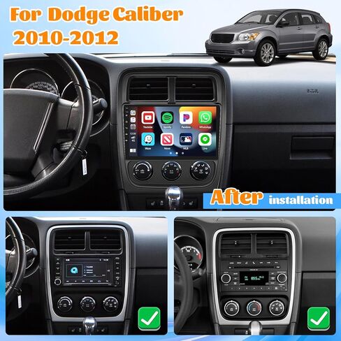 Roinvou 2+64G Radio for Dodge Caliber 2010 2011 2012 Android 13 Car Stereo Wireless Carplay, 9 inch Touch Screen for Caliber Android Auto + Backup Camera in Saudi Arabia
