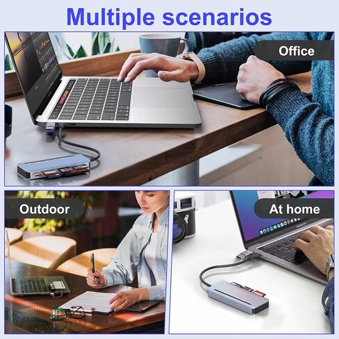 Memory Stick Pro Duo Card Reader, 7 in 1 USB-A/USB-C Multi Memory Card Reader for SD/TF/MS/XD/CF Cards, SD Card Reader for iPhone 17/16/15, Android, Camera, MacBook, Tablet, Laptop in Saudi Arabia