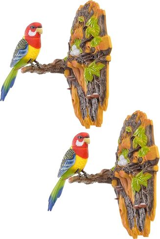 PowerTRC 2 Sets of Adorable Chirping & Dancing Bird with Motion Sensor | Wall Decoration | Pet Bird | Novelty Gift in Saudi Arabia