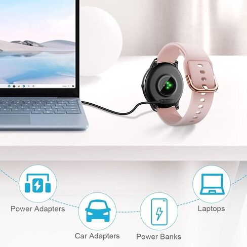 VeryFit Smart Watch Charger Magnetic 2 Pin, USB Charging Cable Replacement Smartwatch Cord Compatible with AEAC AR-01 Pro, IDW28 (2 Pack) in Saudi Arabia