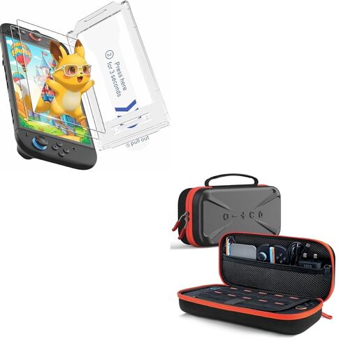 TRANSNOVO 2 Pack Screen Protector and Large Capacity Carrying Case Compatible with Nintendo Switch 2 in Saudi Arabia