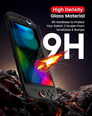 TRANSNOVO 2 Pack Screen Protector and Large Capacity Carrying Case Compatible with Nintendo Switch 2 in Saudi Arabia