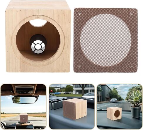 Mikinona 4-inch Wooden Subwoofer Enclosure Box for Car Audio, Solid Wood Speaker Housing Compatible with Truck and Automotive Sound Systems, Behind Seat Installation in Saudi Arabia