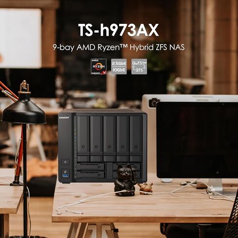 QNAP TS-h973AX-8G 9-Bay QuTS Hero NAS with 10GbE/2.5GbE Connectivity in Saudi Arabia