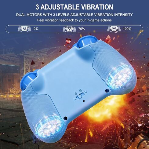 Joso Mobile Gaming Controller, Wireless Game Controller for iPad/Tablet/iPhone/Android/Switch/Switch 2/Lite/OLED/PC, Handheld Gamepad with Hall Effect Joysticks/Triggers/6-Axis Gyro - Blue in Saudi Arabia