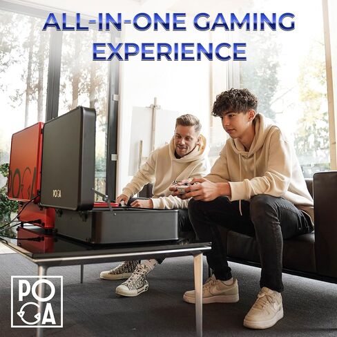 حقيبة السفر POGA LUX لجهاز PlayStation 5 Premium المحمول متضمنة. عربة وشاشة ألعاب AOC مقاس 24 بوصة - (V2 - مكبر صوت بلوتوث اختياري) باللون الأسود in Saudi Arabia