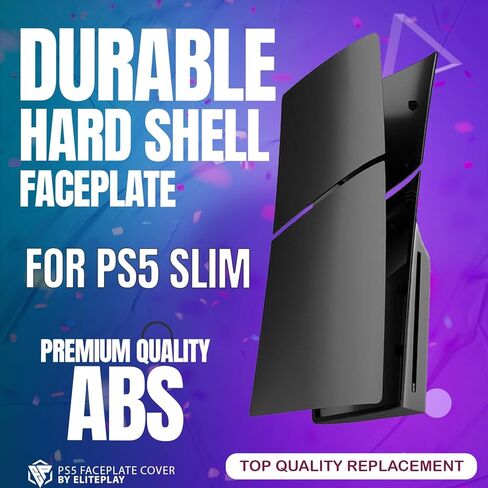 لوحة حماية سوداء رفيعة من ElitePlay لملحقات PS5 لجهاز PlayStation 5 Slim Model Disc Edition in Kuwait