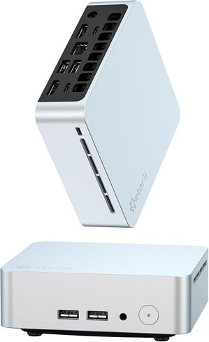 كمبيوتر صغير Getorli AMD Ryzen 5 3550H، 16G DDR4 512G NVMe SSD كمبيوتر صغير، دعم عرض ثلاثي 4K، WiFi 6 & BT 5.3، HDMI مزدوج من النوع C، كمبيوتر مكتبي صغير للمكتب والمنزل والأعمال التجارية والألعاب الخفيفة in Kuwait