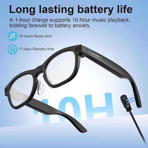 AI Smart Glasses with Camera, 8MP HD Camera Glasses, 1080P Video & Photo Recording Glasses with Voice Assistant, AI Object Recognition & Translation, Photochromic Lens, Bluetooth for Travel/Work/Vlog in Saudi Arabia
