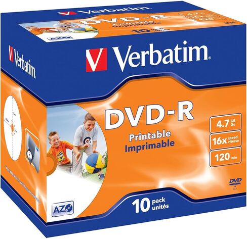 Verbatim (43521): DVD-R 16x 10-Pack: Printable Optical Media in Saudi Arabia