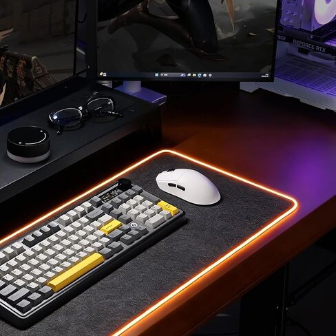 ماوس ألعاب A9، 18000 نقطة في البوصة، مستشعر PAW3395 SE، خفيف الوزن 53 جيجا، ثلاثي الوضع 2.4 جيجا/BT5.0/USB-C ماوس لاسلكي/سلكي، ماوس قابل للبرمجة، فئران مكتب للكمبيوتر/Xbox/Win/Mac (أبيض) in Kuwait