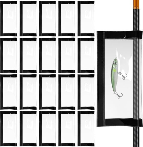 20 Pack Fishing Lure Wraps, Durable Clear PVC Fishing Lure Hook and Loop System Fishing Hook Covers for Keeping Lures Safe and Easily See Lures in Saudi Arabia