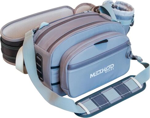 Method Works Fishing Sliding 9L Fly Fishing Waist Pack - Modular Lumbar Pack with Net Holster, Magnetic Quick-Access Pockets, Adjustable Belt & Shoulder Strap, Water-Resistant Fly Fishing Bag in Saudi Arabia