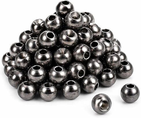 Brass Fly Tying Beads 100PCS - Nymph Head Cyclops Beads for Fly Fishing, Fly Tying Materials, 4 Colors in Sizes 2.0/2.4/2.7/3.2/3.8/4.7mm Fit Hook #20–#6 in Saudi Arabia
