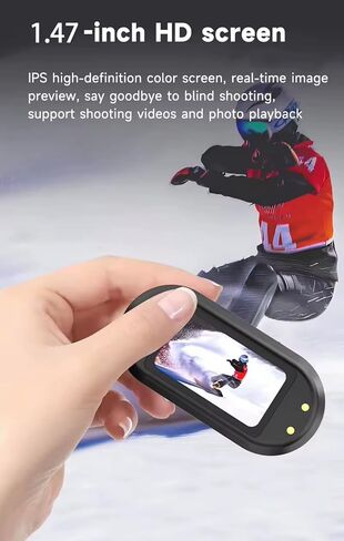 Waterproof Magnetic Mini Body Action Camera, Included 128GB, Hands Free, Wearable Thumb 2.7k HD Camera with Magnetic Clip and Necklace Mount for Traveling, Pet Walking and Outdoors Activities in Saudi Arabia